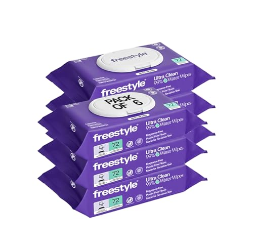 Image of Freestyle Soft Jumbo Baby Wipes, Hypoallergenic and Unscented, Water-Based Wet Wipes for Babies, Finely Suited for Sensitive Skin, Thick & Oversized, Pack of 6, 72 Wipes Per Pack