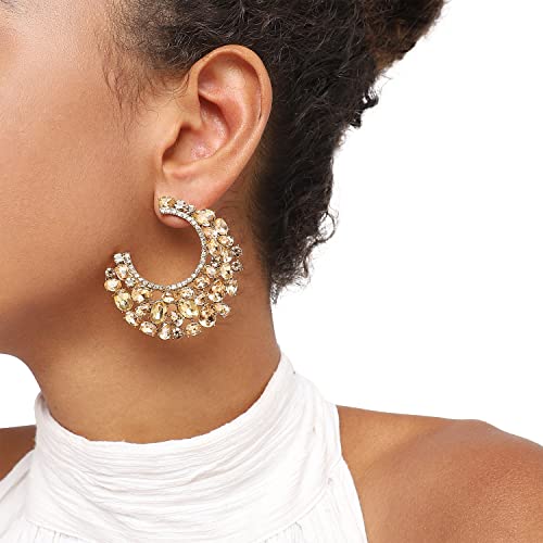 Image of SOHI Hoop Earring For Women and girls, Indo-western Earrings, Fashion Accessories, jewellery for women, Fancy earrings, artificial earrings for ladies