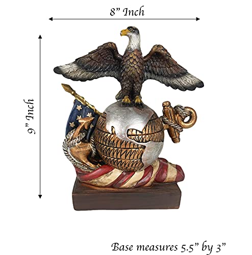 Estatua Águila Calva Americana 9.5 in para Oficina miniatura 2