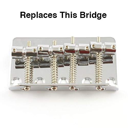 Precision-Machined Brass High Mass Bass Bridge For Fender Jazz Or Precision Bass - Perfect Fit - Vintage Mount #TOP3