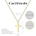 Carffordo 16K Gold Plated Cross Necklace for Women, Dainty Non-Tarnish Pendant Necklace Faith Jewelry Christmas Gifts