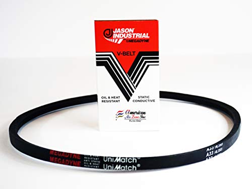 Jason Industrial A33 4L350 V-Belt, A/4L Section, Natural Rubber/SBR/Polyester, 35