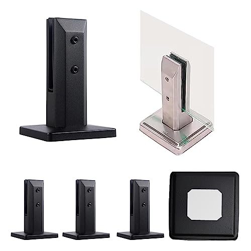 Pince à verre en acier robuste et support de sol pour barrière anti-vent