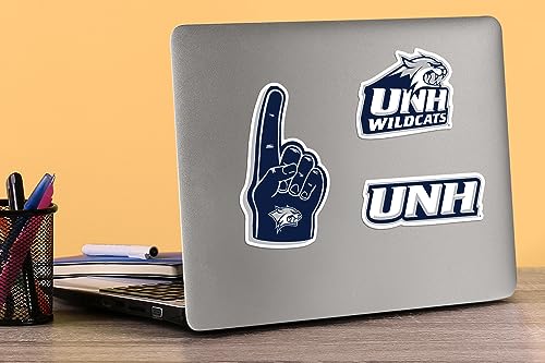 Image of University of New Hampshire 8ct Vinyl Large Deluxe Stickers Variety Pack - Laptop, Water Bottle, Scrapbooking, Tablet, Skateboard, Indoor /Outdoor - Set of 8