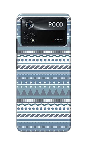 Image of Printed Hard Back Cover Case for Mi Poco X4 Pro 5G Back Cover (Seamless Geometric Tribal Pattern) -1803