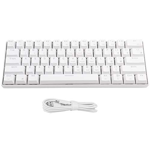 Mechanical Gaming Keyboard,Rechargeable RGB Wired/Wireless Gaming Keyboard,10 Hours Extended Battery Life,Full Keys Programmable,RGB Light