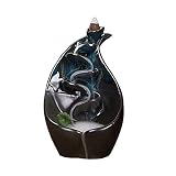 ZLBYB Céramique Backflow Encense Brûleur d'aromathérapie Four de la Lune Bright Moon Design Smoke Cascade Censeur Décape à la Maison
