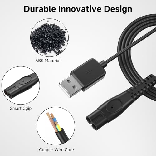 Image of 5V 1A Charger Fit for Philips Norelco OneBlade Shaver | USB Charging Cord Replacement for philips QP2724 QP2834 MG5910 MG7910 MG9510 2000 3000 7000 Series Wet & Dry Shavers Trimmers