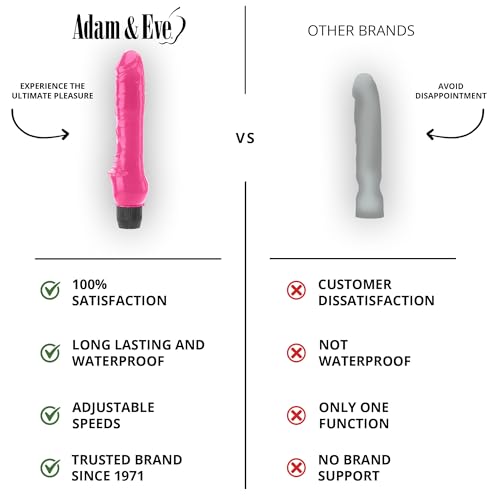 Adam-Eve-Pink-Vibrator-Dildo-Realistic-Dildo-Thrusting-Sex-Toy-For-Women-Waterproof-Jelly-Texture-Battery-Operated-Adjustable-Speeds-For-Clitoral-Anal-G-Spot-Pleasure-Gift-Compact-And-Discreet