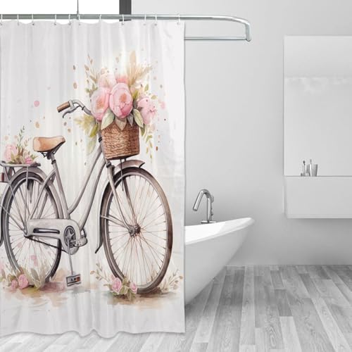Rideau de douche lavable anti-éclaboussures 183x183 en microfibre - 3