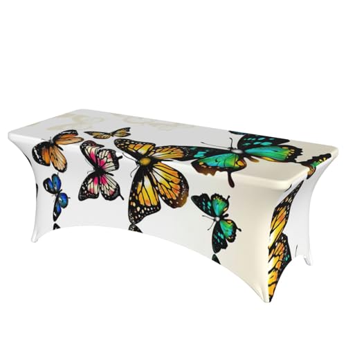 Nappe de table extensible à imprimé papillon pour décoration de mariage - 2