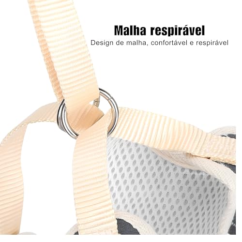 Guia com Peitoral para Pet com Peitoral em Poliéster para Cães e Gatos de Pequeno Porte e Filhotes -