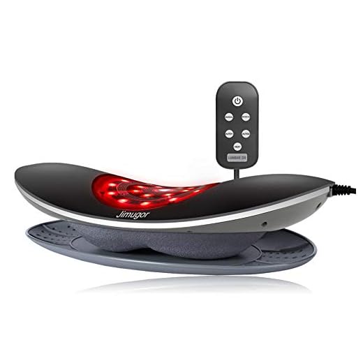 Jimugor Electric Lumbar Traction Device Massager with Heat Function & Adjustable Intensity,Electric Inflatable Back Stretcher Device,Back & Sciatica Pain Relief Relaxation, Ideal Gifts