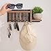 Noblesse Premium Handmade Wooden Wall Hanging | Multipurpose Coat Rack | Key Holder with Shelf and Decorative Entrance Organizer | Rustic Wooden Wall Organizer | 35x13x10 cm