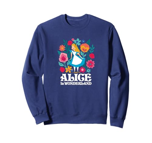 Sweatshirt Alice in Wonderland au motif Flower Forest avec finitions premium