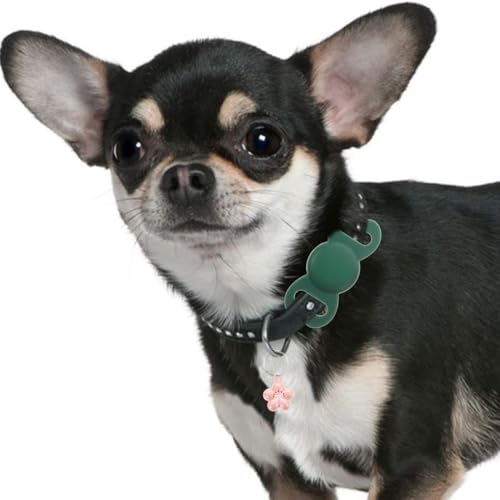 jojofuny 2Er Pack Silikon SchutzhüLle Kompatibel Mit Air Tag FüR Haustier Kratzfeste Anti-Verlust Abdeckung FüR Hundemarken Leichte SchutzhüLle FüR Haustierhalsband