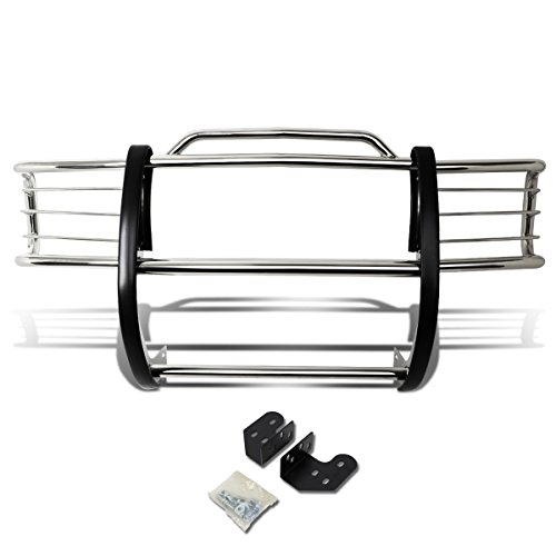 Image of DNA Motoring GRILL-G-012-SS Stainless Steel Alloy Front Bumper Brush Grille Guard Compatible with 98-04 Blazer, 98-04 Sonoma