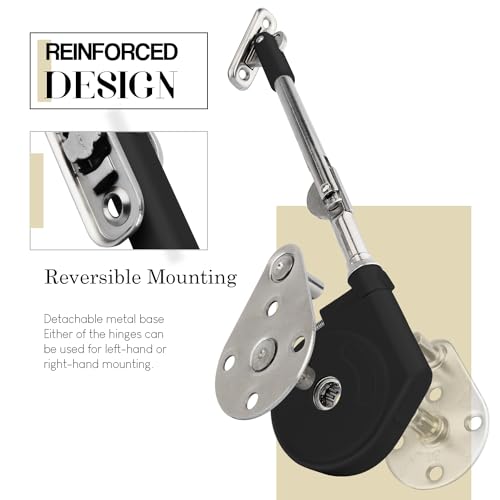 MORINBO Lid Stay 105 Degree Open with Soft Close, Lid Support for Toy Box and Upward Top-Opening Flap Doors, Easy to Install (Pack of 1) - Image 6