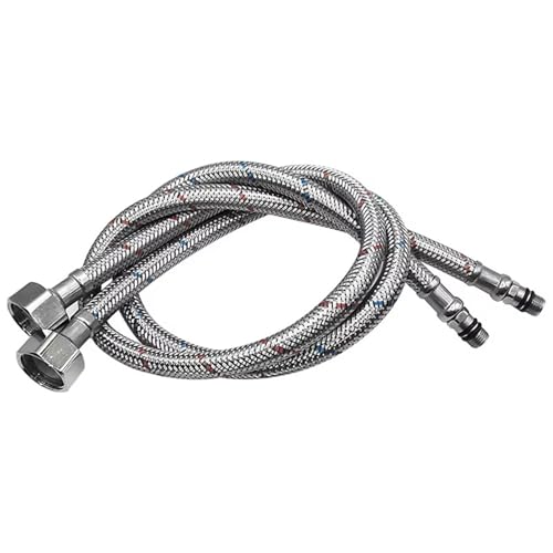 Flexo Ducha Calentador de agua de tubo trenzado de acero inoxidable, grifo de lavabo, manguera de entrada puntiaguda(80.0cm)