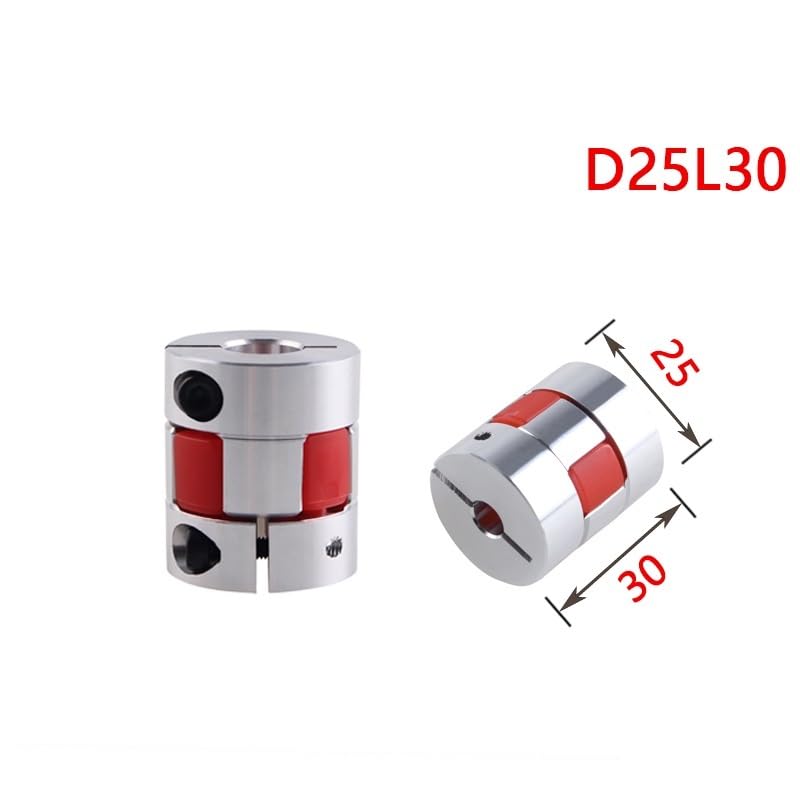 Produktbild von Elprico Pflaumenkupplung D25 L30 – Aluminium, 8–8 Mm, 20 Nm Drehmoment, 10000 U/min, Für Wellenverbindungen