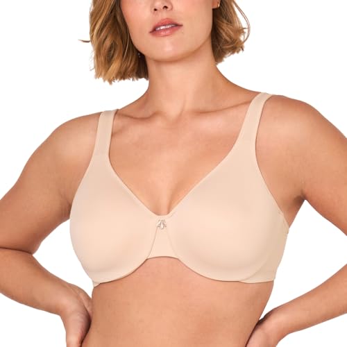 DELIMIRA Women's Minimizer Bra Plus Size Underwire Smooth Full Coverage Seamless Bras Beige 34D