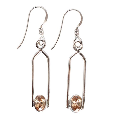 Boucles d'oreilles quartz Whisky argent : finies les allergies