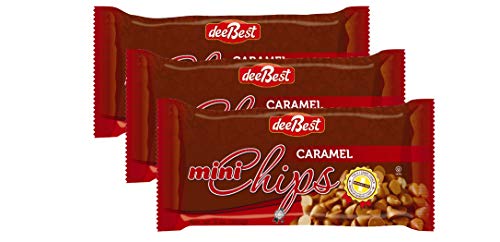 Dee Best Vegan Mini Caramel Chocolate Flavored Baking Chips | Non-dairy 9oz (Pack of 3) Kosher