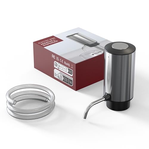 UNICHERRY Electric Wine Aerator Pourer One Touch Wine Accessories Rechargeable 2-in-1 Automatic Wine Decanter Stainless Steel Wine Dispenser Gifts for Wine Lovers - Thumbnail 7