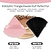 2 Pcs EVAOUXIU Triangle Powder Puff for Face Powder, Soft Plush Setting Powder Puff, Velour Cosmetic Foundation Blender Sponge Beauty Makeup Tools (Black&Pink)