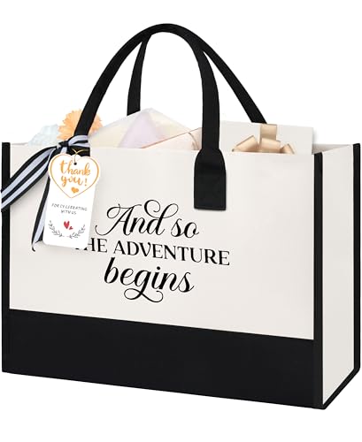 Image of BAGAIL Initial Tote Bag, Personalized Birthday Gifts for Women, Teacher, Friends, Mom, Wedding, Monogrammed Beach Bag