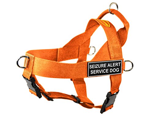 Dean & Tyler DT Universal No Pull Dog Harness with Seizure Alert Service Dog Patches, Orange, X-Large
