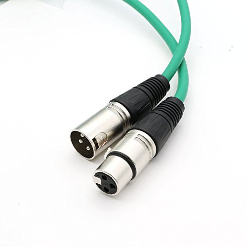 Dremake 10Ft Xlr To Speaker Cable Low Noise Snake Cord 3Pin Xlr Male To Xlr Female Balanced Cable For Microphone, Stage, Dj, Pro, Live Sound & Performance - Green #TOP2