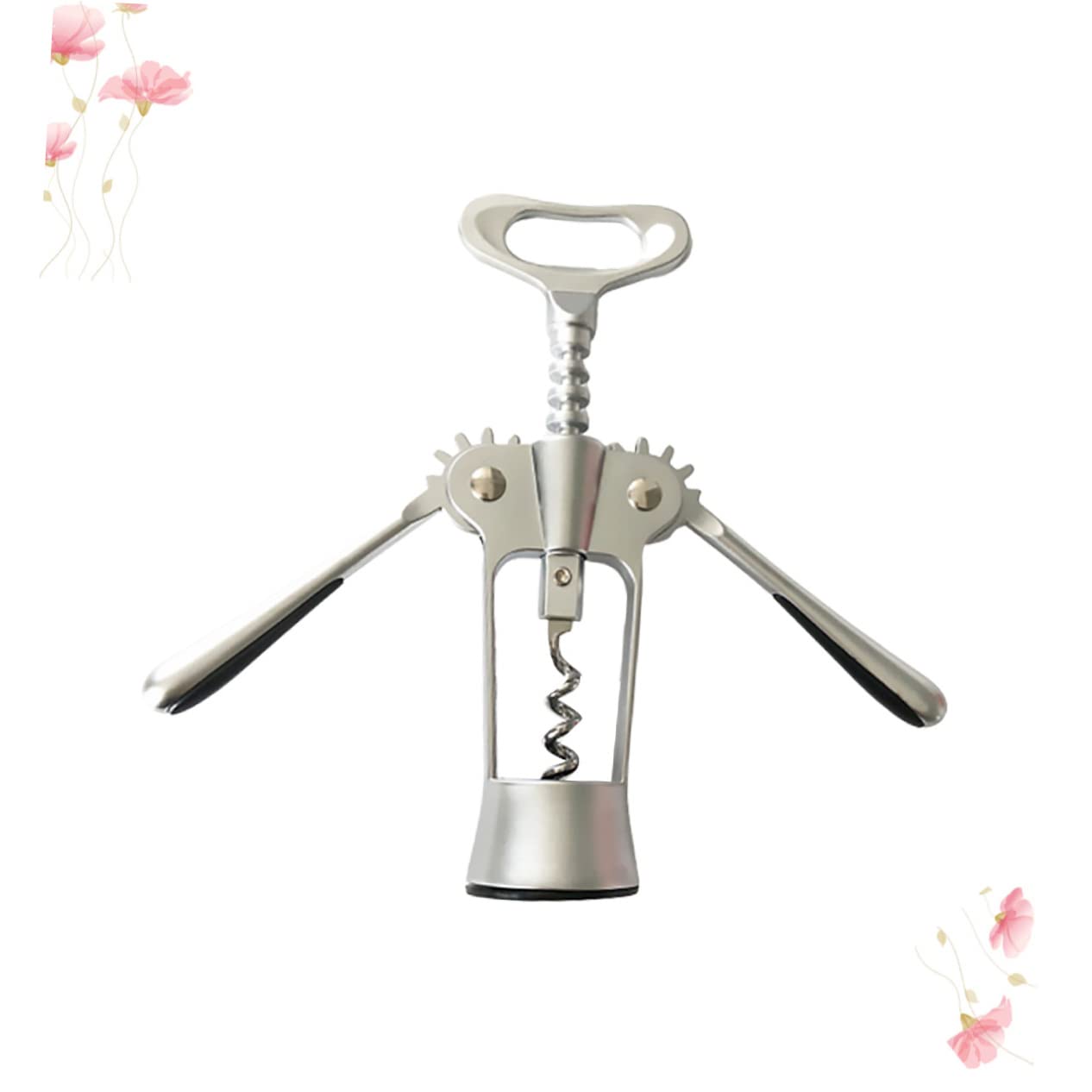 GRIRIW Metal Bottle Opener Set Wine Beer Opener Wedding Favor Kitchen Tool Unique Design Sturdy for Many Caps