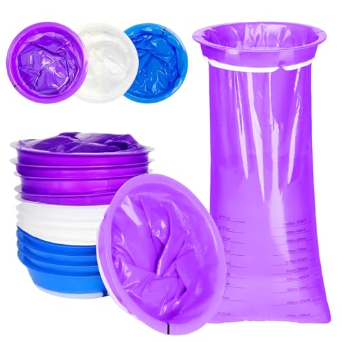 Bolsas De Vómito 12 pcs Bolsas Vomito Coche 1000ml Para Náuseas con Anilla Emesis Alta Densidad Anti-Fugas para Viajes, Mareos y Mujeres Embarazadas