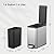 EKO Slim Small Bathroom Trash Can with Lid, Stainless Steel Kitchen Garbage Can with Removable Inner Bucket, 6L / 1.6 Gal 2 Pack Step On Trash Can Combo