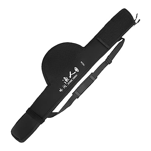 Funda para caña de pescar con correa ajustable, bolsa de transporte de viaje para cañas y carretes, caja de aparejos, soporte protector con malla transpirable, 140 cm
