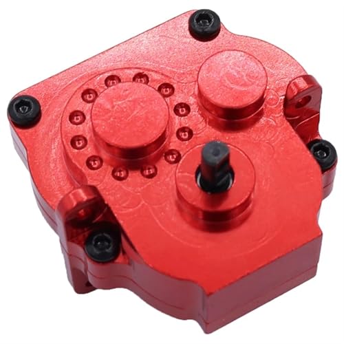 XAQRYQO RC Transmisión para Traxxas para TRX4M Conjunto De Caja Cambios Metal Transmisión con Engranajes Internos 1/18 RC Crawler Car Piezas Actualización(Red)