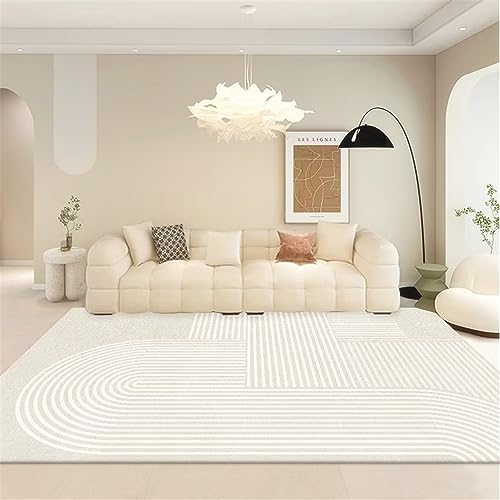 Tapis lavable en machine géométrique gris pinstripe grand format 200x300 - 2