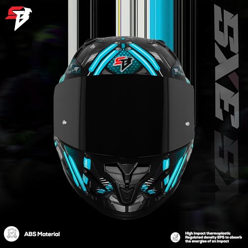 Image of Steelbird SBH-61 SXE X2 Pinlock ISI and Dot Certified Full Face Helmet for Men and with Inner Silver Sunshield