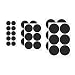 Assorted Black Vinyl Plastic Circle Stickers Erasable Removable Chalkboard Labels for Food Organizing, Jars, Price Tags, Yard Sales, Kitchenware Storage & Containers (5 Sheets) by Super Z Outlet