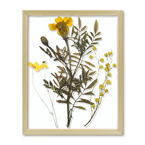 Frametory, Floating Picture Frame 8x10 - Gold Aluminum Metal Photo Frame - Real Glass of Front - for Wall Mount Displays