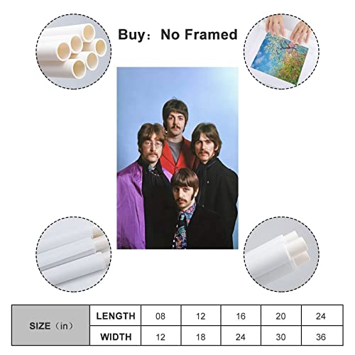 The Beatles – Poster rétro décoratif sur toile, affiches murales et image d’art moderne pour chambre à coucher, 30 x 45… - Les Beatles, Paul McCartney, John Lennon, RIngo Starr, George Harrison The Beatles – Poster rétro décoratif sur toile, affiches murales et image d'art moderne pour chambre à coucher, 30 x 45… – Image 3