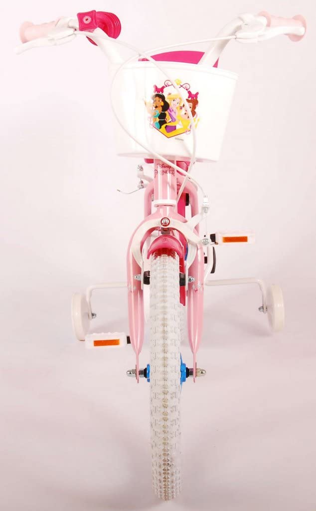 Bicicletta per bambini Disney Princess 16 pollici con cestino e portabambole