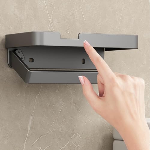Portarrollos de papel de cocina de pared con estante superior de almacenamiento 8