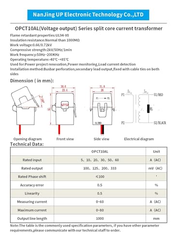 Mesure de courant CA précise avec ce transformateur miniature 5A 2.5mA - 2