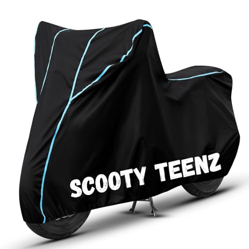 Image of Bike Cover for Scooty Teenz 100% Waterproof, Dustproof & Scratch Resistant| Fully Bottom Elastic UV Resistant Heavy Duty Body Cover | All Weather Outdoor Use