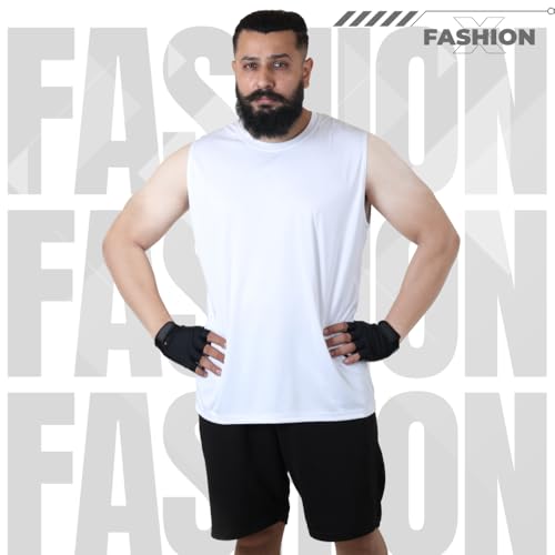 Image of Sleeveless T Shirts for Men - Gym Vest, Sando Tank Top Wear, Workout Baniyan, Stringers Inner Shirt, Bodybuilding Tshirts, Sports Tshirt Vests, Stylish Tanks Tops