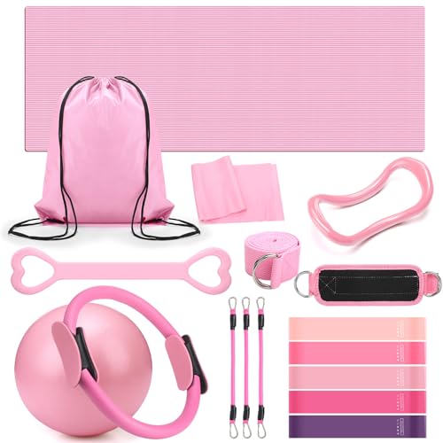 RoundFunny Set of 18 Pilates Ring Essential Kit for Women