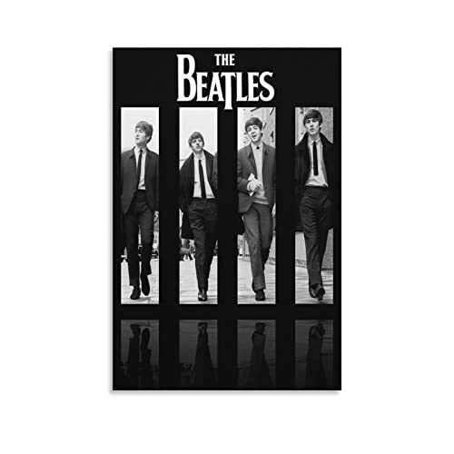 Poster décoratif The Beatles Band – Impression sur toile – Décoration murale moderne pour chambre à coucher – 50 x 75 cm - Les Beatles, Paul McCartney, John Lennon, RIngo Starr, George Harrison Poster décoratif The Beatles Band - Impression sur toile - Décoration murale moderne pour chambre à coucher - 50 x 75 cm