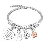 Happy 14th Birthday Gifts for Daughter Stainless Steel Bracelet 14 years old Girl Gifts 14 Year Old 14th Birthday Gift for Friends Sister Christian Bracelet for Women Christmas Graduation Gift